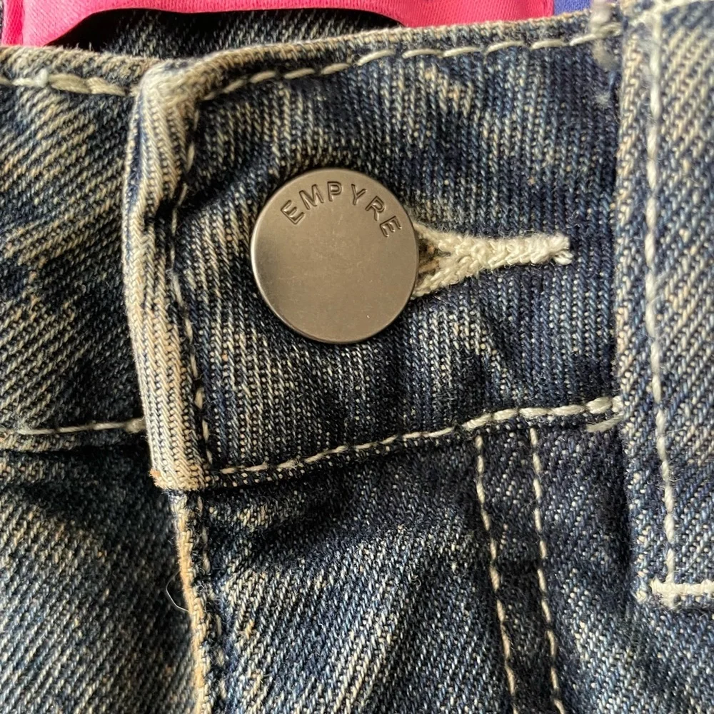 Empyre Loiter Blue Straight Leg Jeans High Waisted Denim Dark Wash 2 Zumiez - Picture 7 of 13